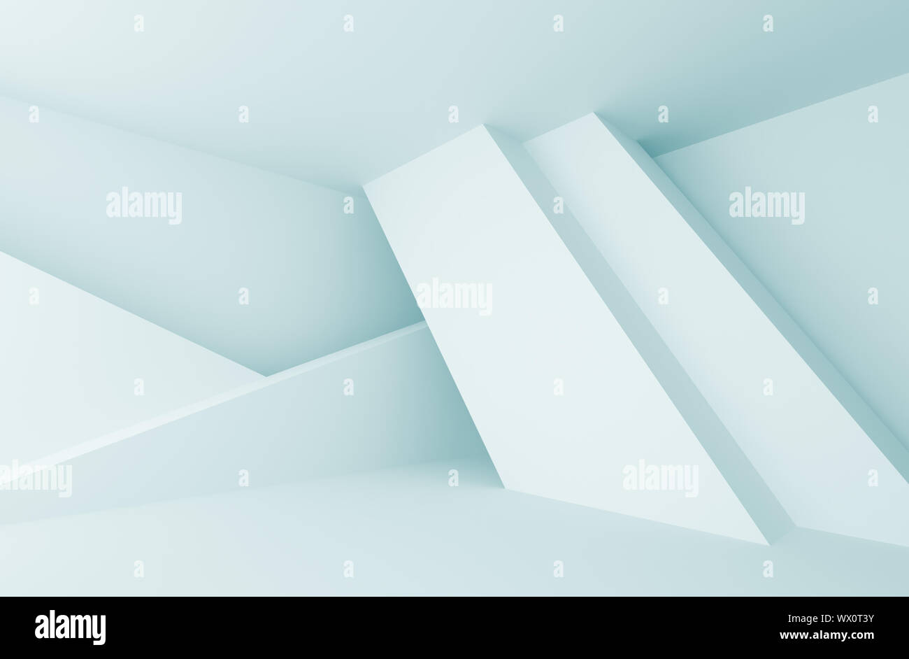 3d Illustration of Blue Abstract Interior Design Stock Photo - Alamy