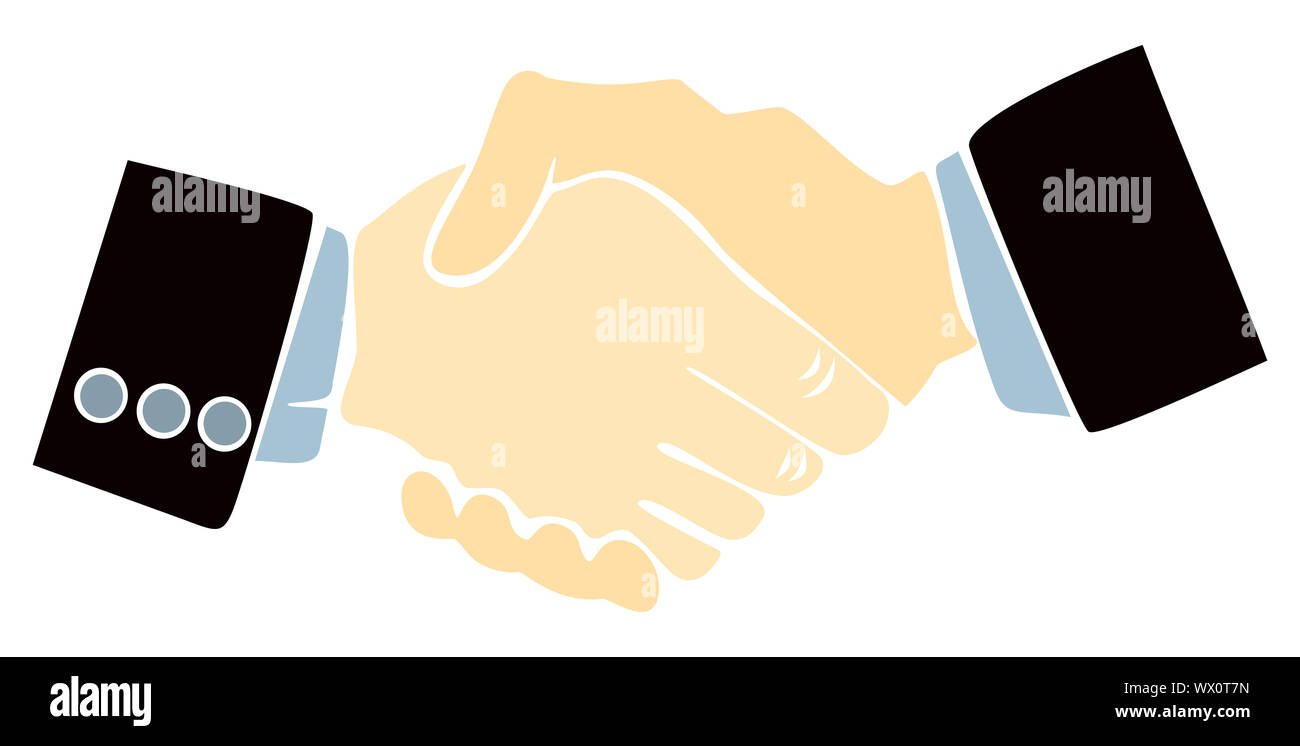 Handshake illustration Stock Photo