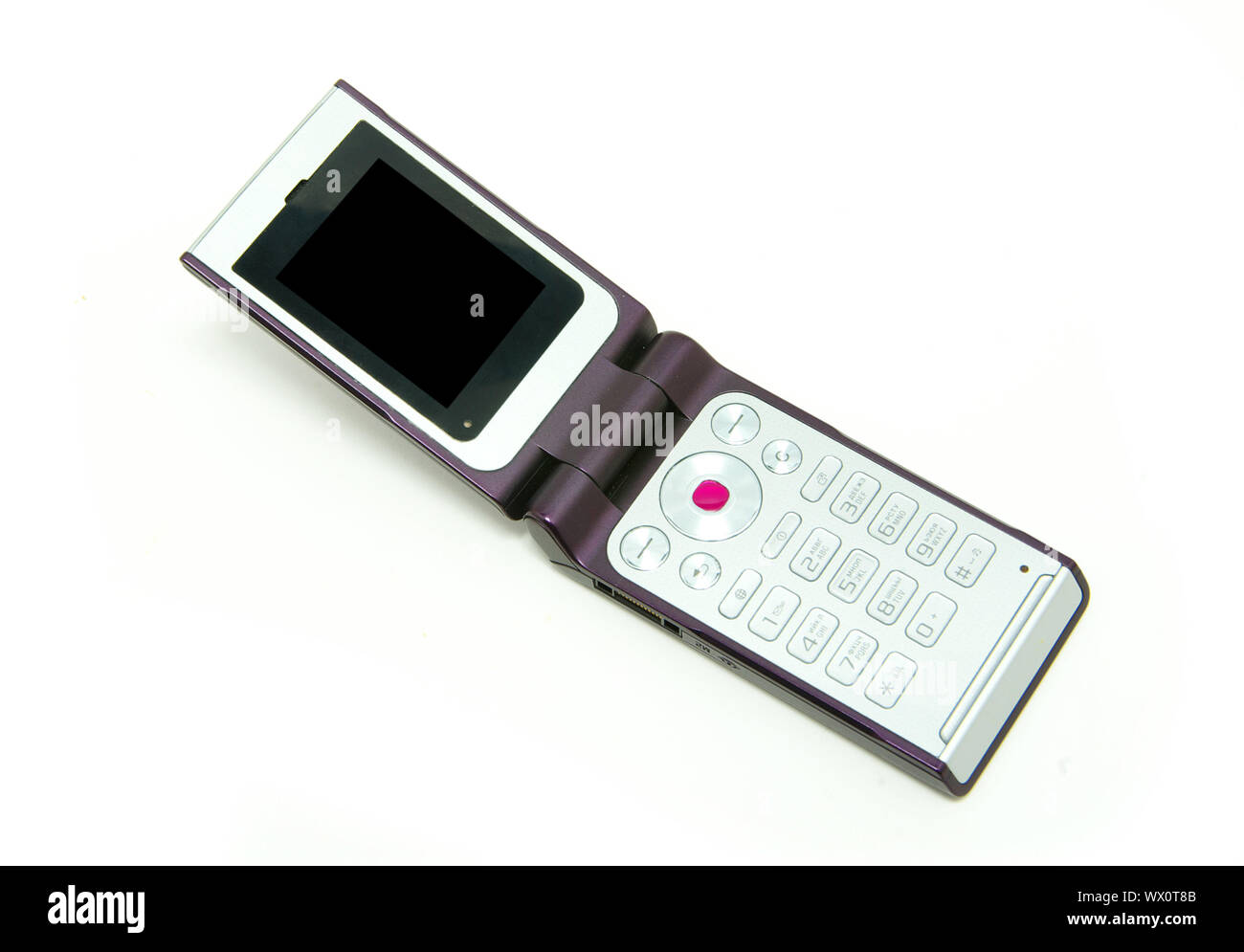 Mobile telephone isolated on a wait background Stock Photo - Alamy