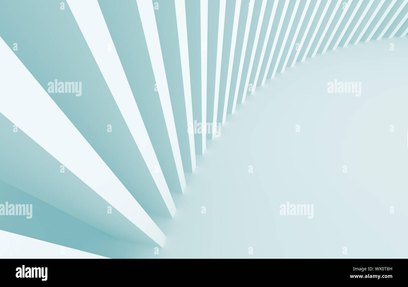 3d Illustration of Blue Futuristic Architecture Background Stock Photo ...