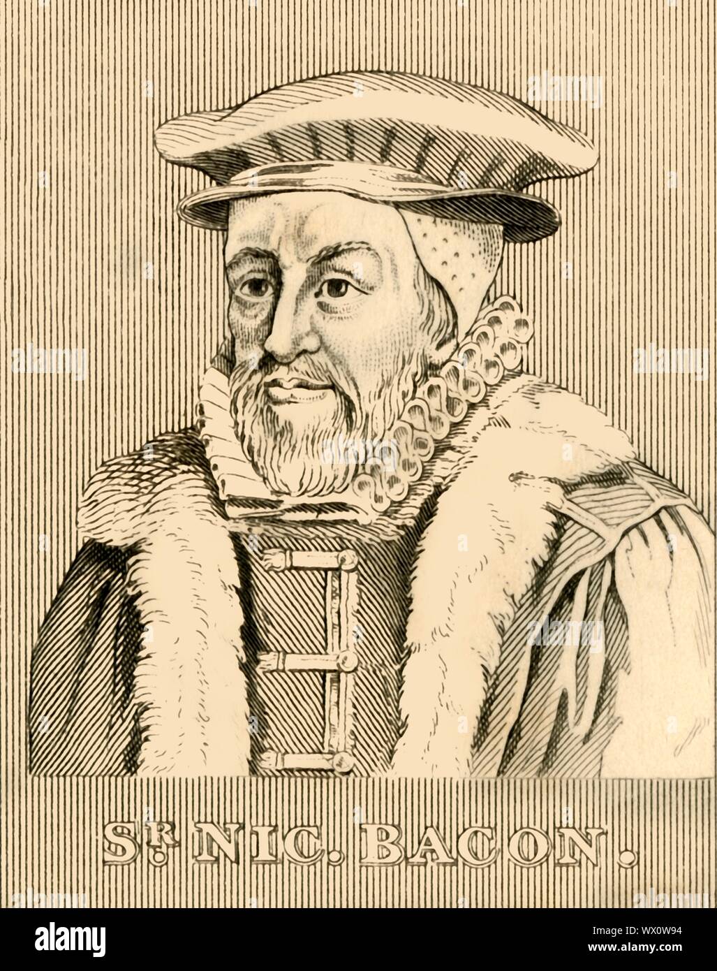 'Sir Nicholas Bacon', (15101579), 1830. Sir Nicholas Bacon (15101579) English politician