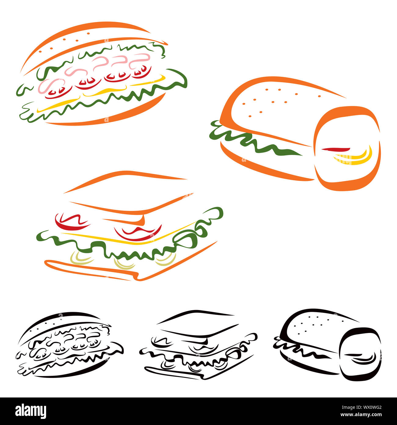 Food symbols Stock Photo