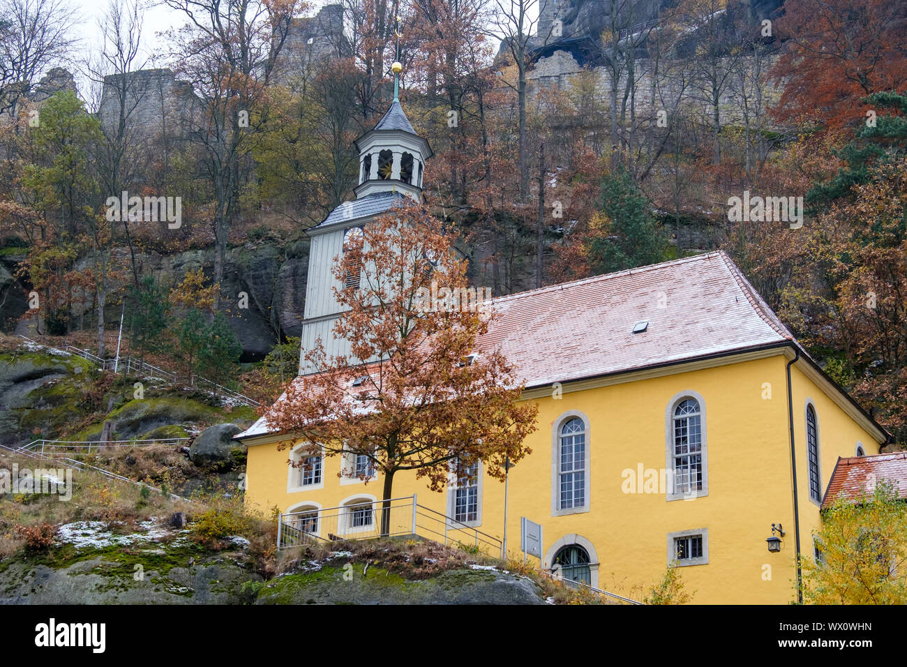 Zittau Mountains Oybin Monastery Stock Photo