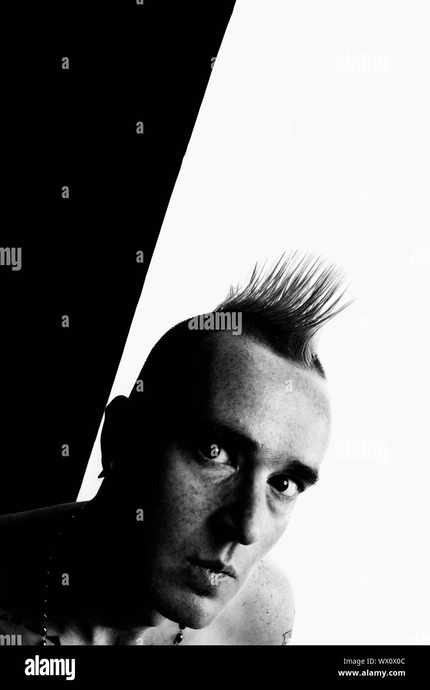Mohawk Hair Black And White Stock Photos Images Alamy