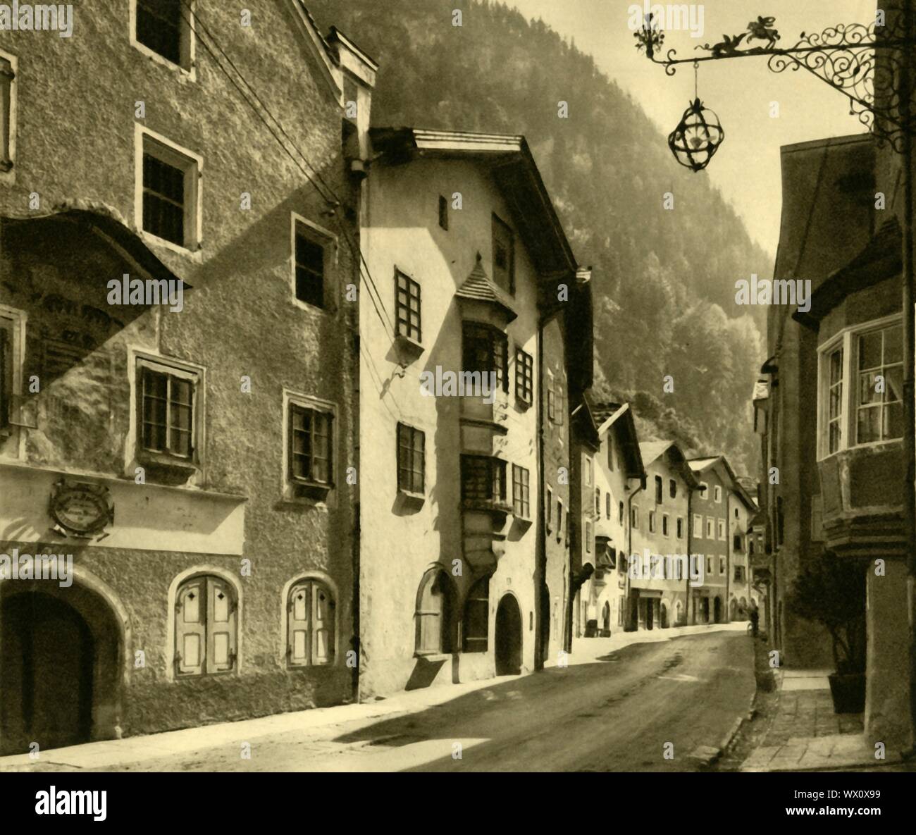 Rattenberg, Tyrol, Austria, c1935. The town of Rattenberg, on the River  Inn, is the smallest city in the country. Founded in the 14th century, it  was built in the shadow of the