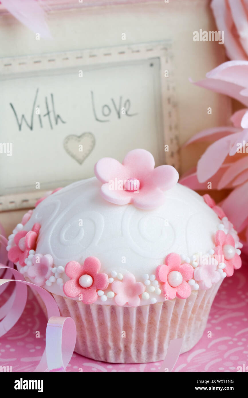 Cupcake gift for birthday, valentines day or mothers day Stock Photo