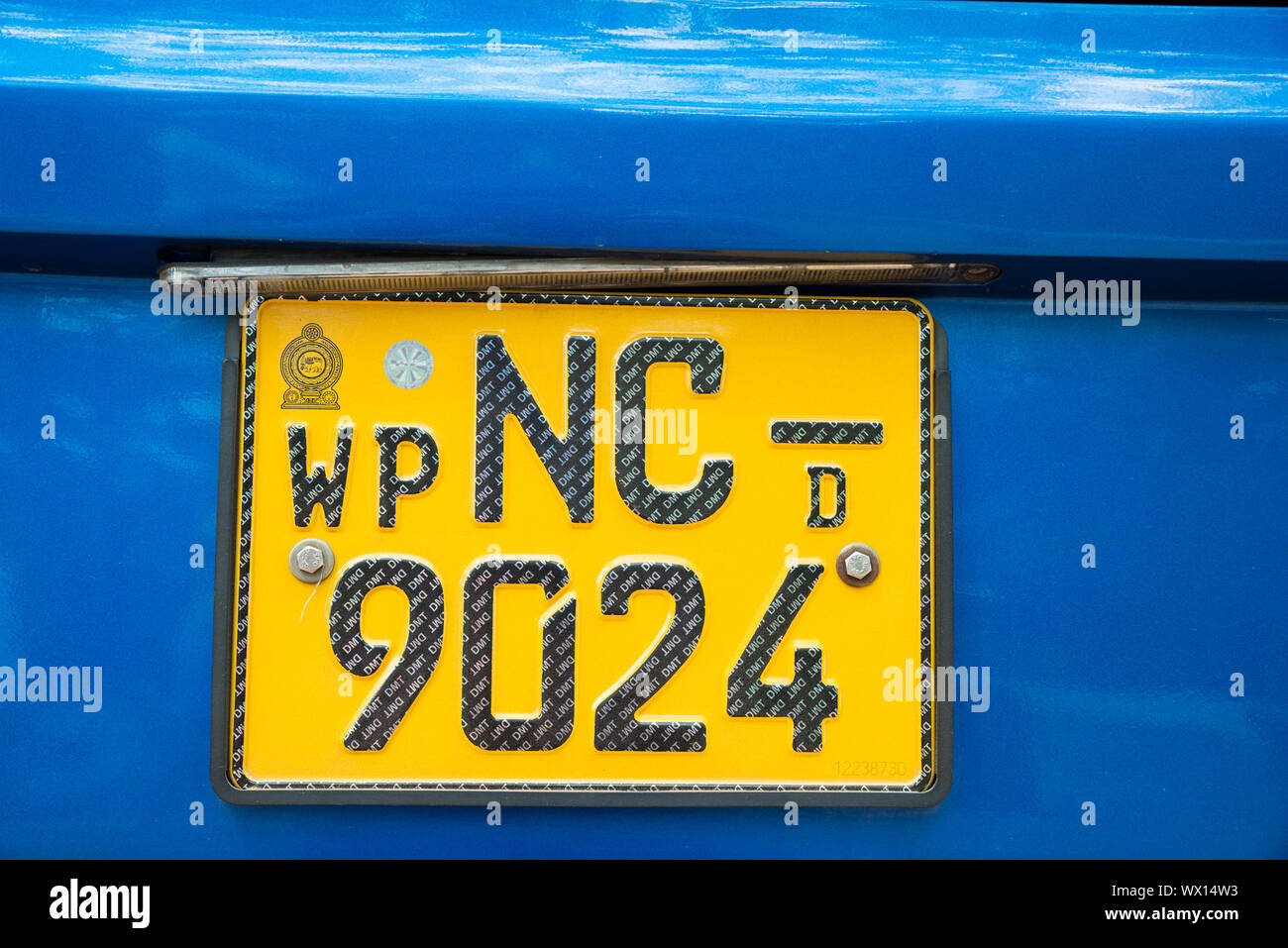 Car number plate, Sri Lanka Stock Photo