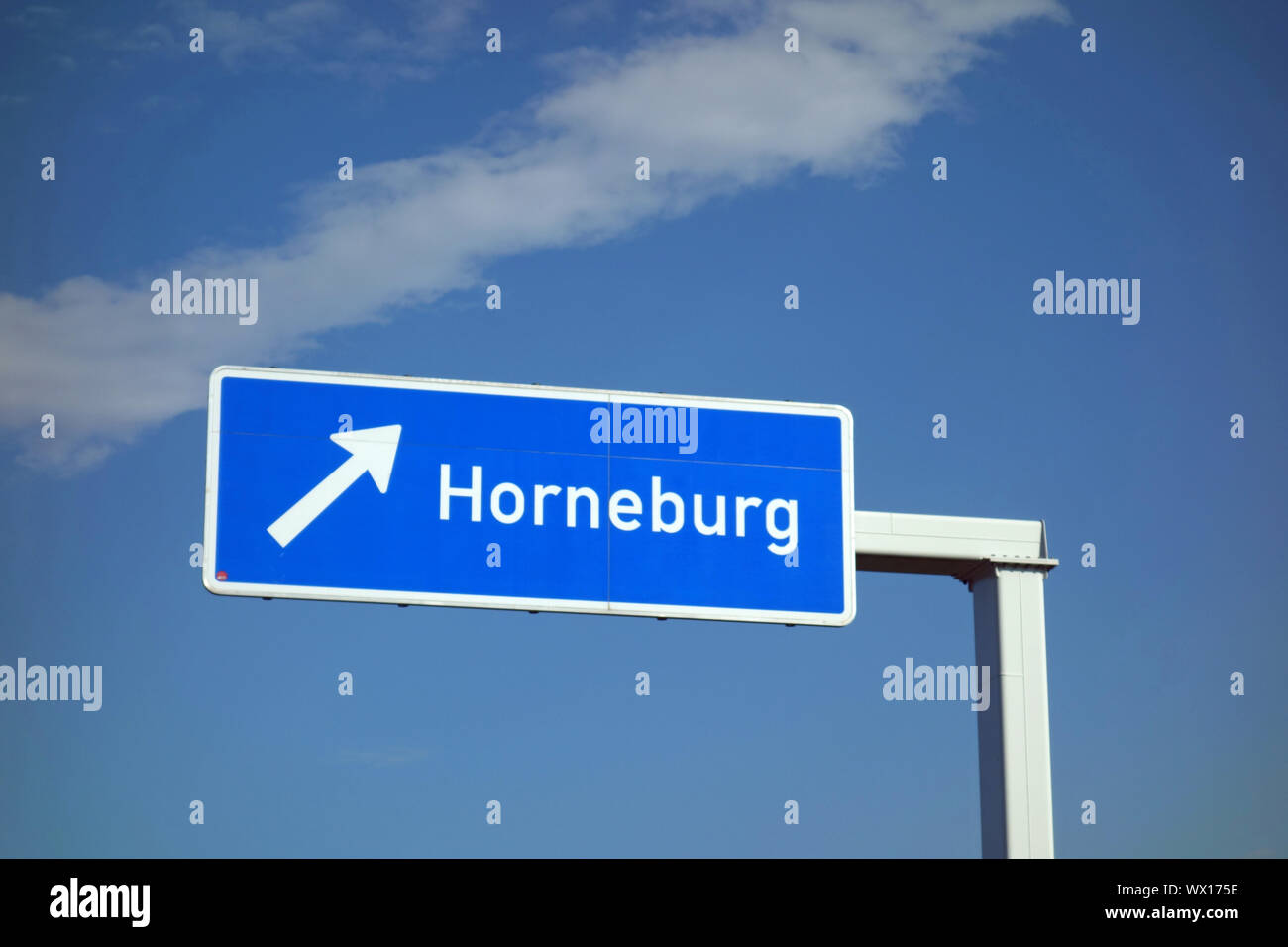 Motorway Exit Horneburg Stock Photo