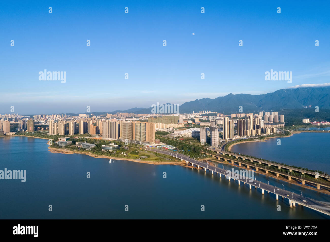 beautiful jiujiang cityscape Stock Photo