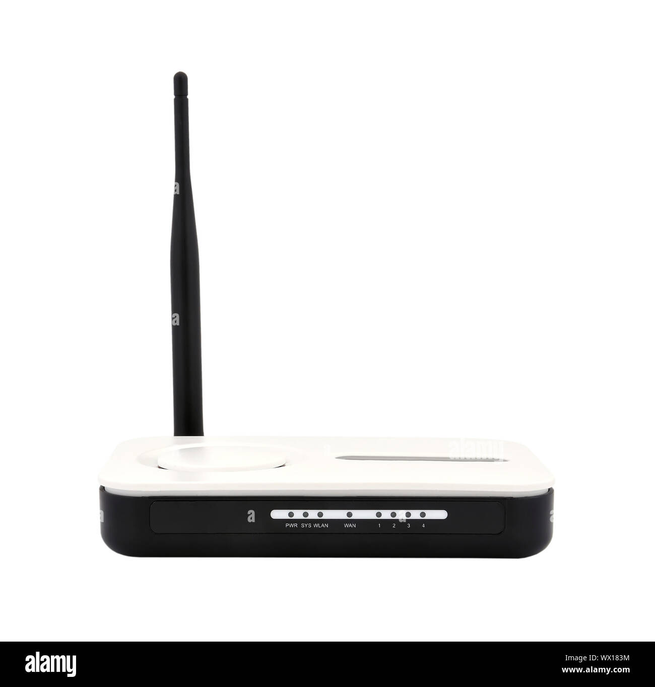 Wireless router on a white background Stock Photo - Alamy