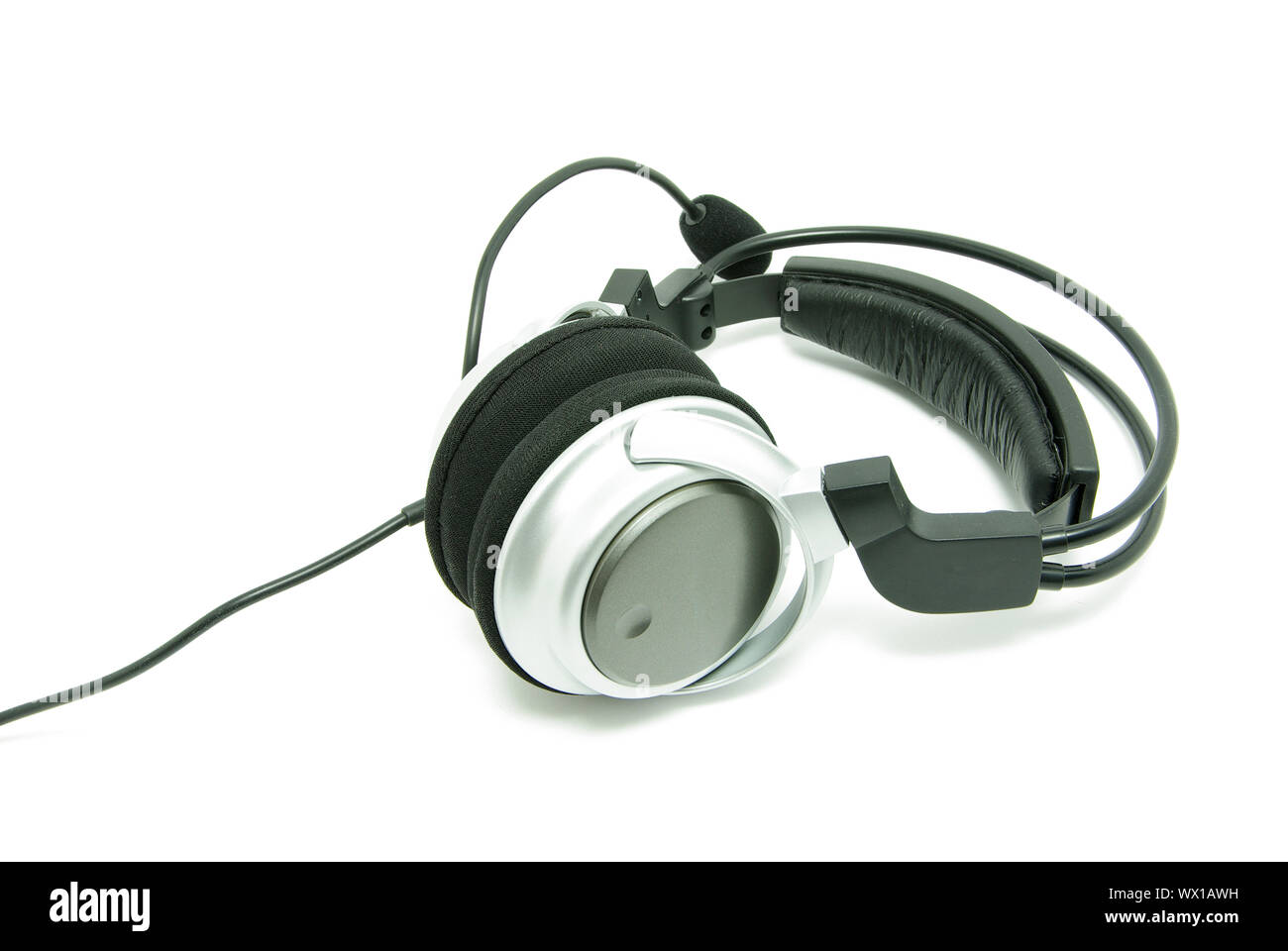 headphones isolated on a white background Stock Photo - Alamy