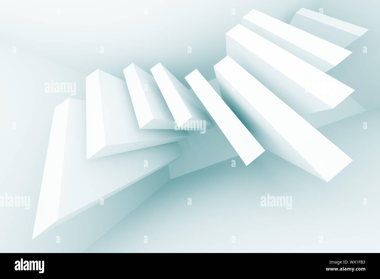 3d Illustration of Blue Abstract Architecture Background Stock Photo ...