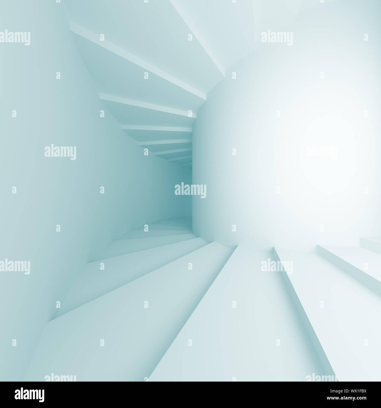 3d Illustration of Blue Abstract Staircase Background Stock Photo - Alamy