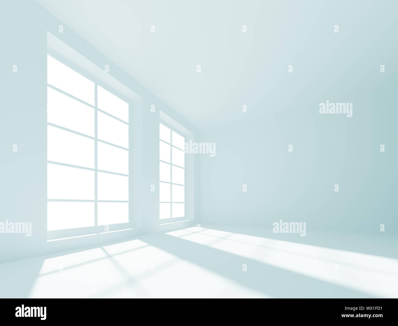 3d Illustration of Blue Abstract Interior Background Stock Photo - Alamy