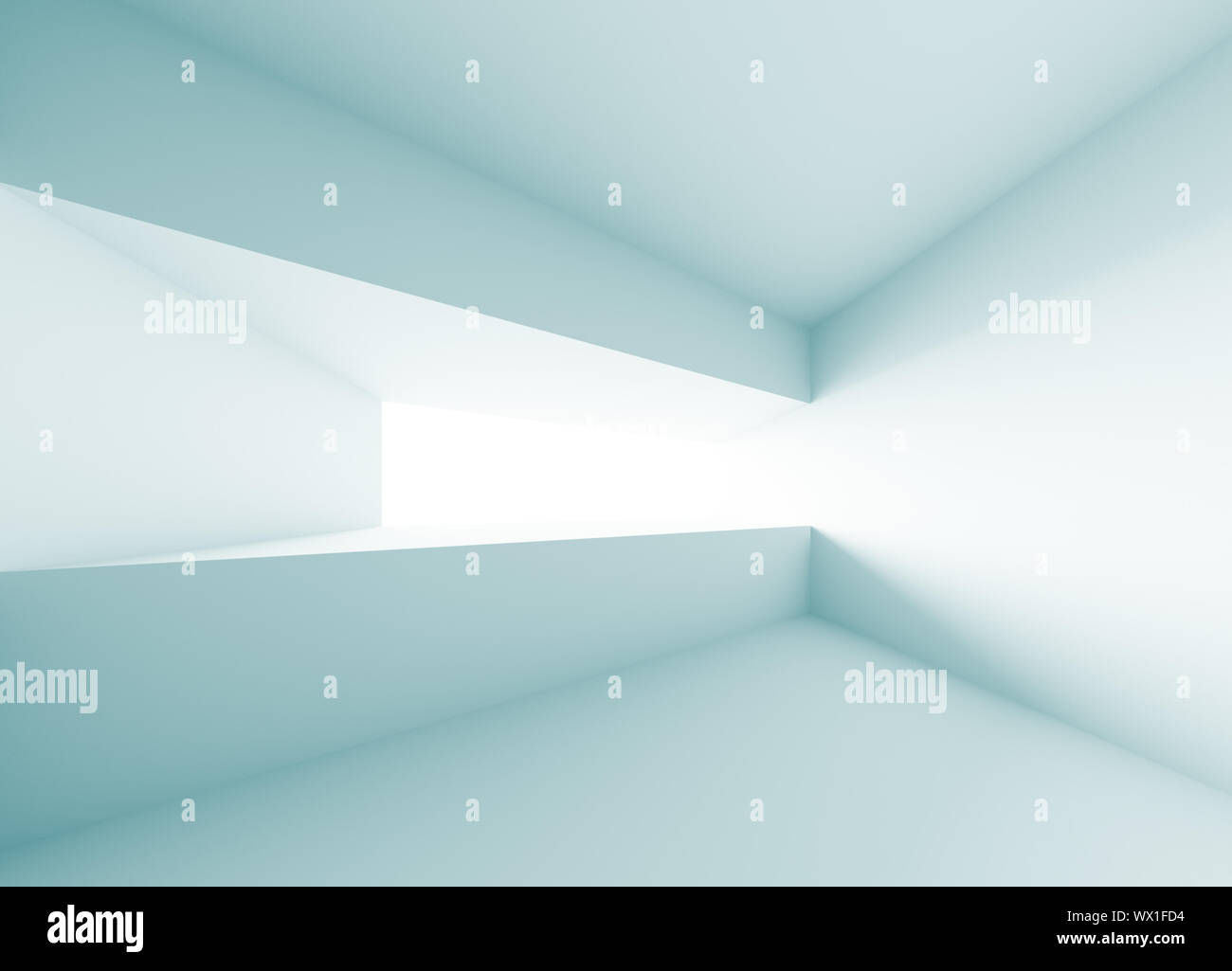 3d Illustration of Blue Abstract Architecture Background Stock Photo ...