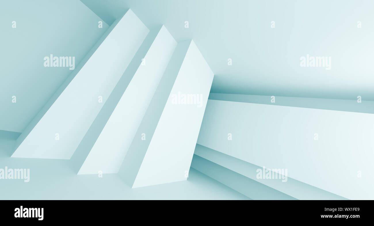 3d Illustration of Blue Abstract Architecture Background Stock Photo ...
