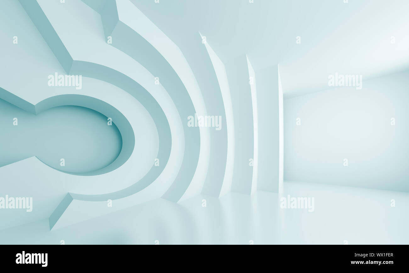 3d Illustration of Blue Abstract Architecture Background Stock Photo ...