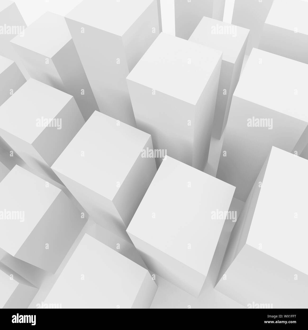 3d Illustration of White Abstract Geometric Background Stock Photo - Alamy
