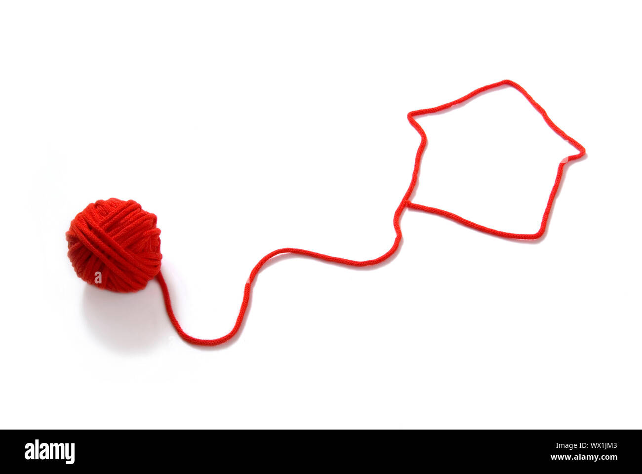 A house is done from a thread Stock Photo - Alamy