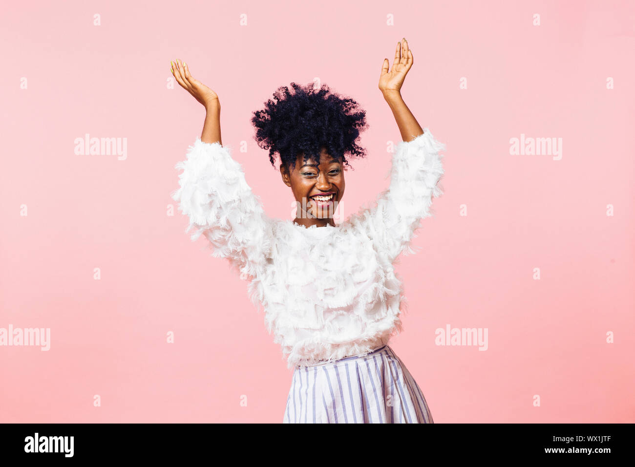 Arms Up Cheer High Resolution Stock Photography and Images - Alamy