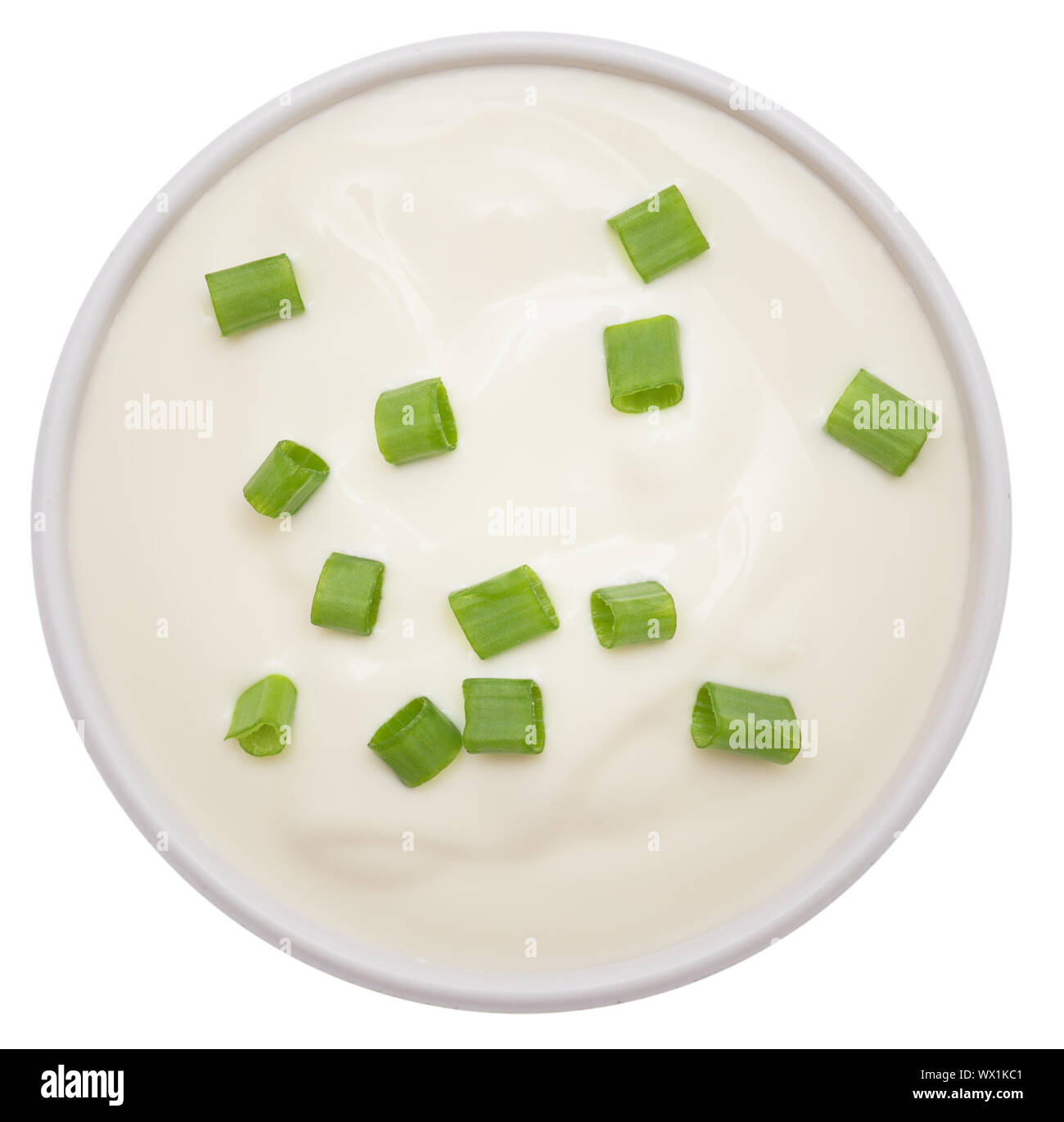 Sour cream with onion Stock Photo Alamy