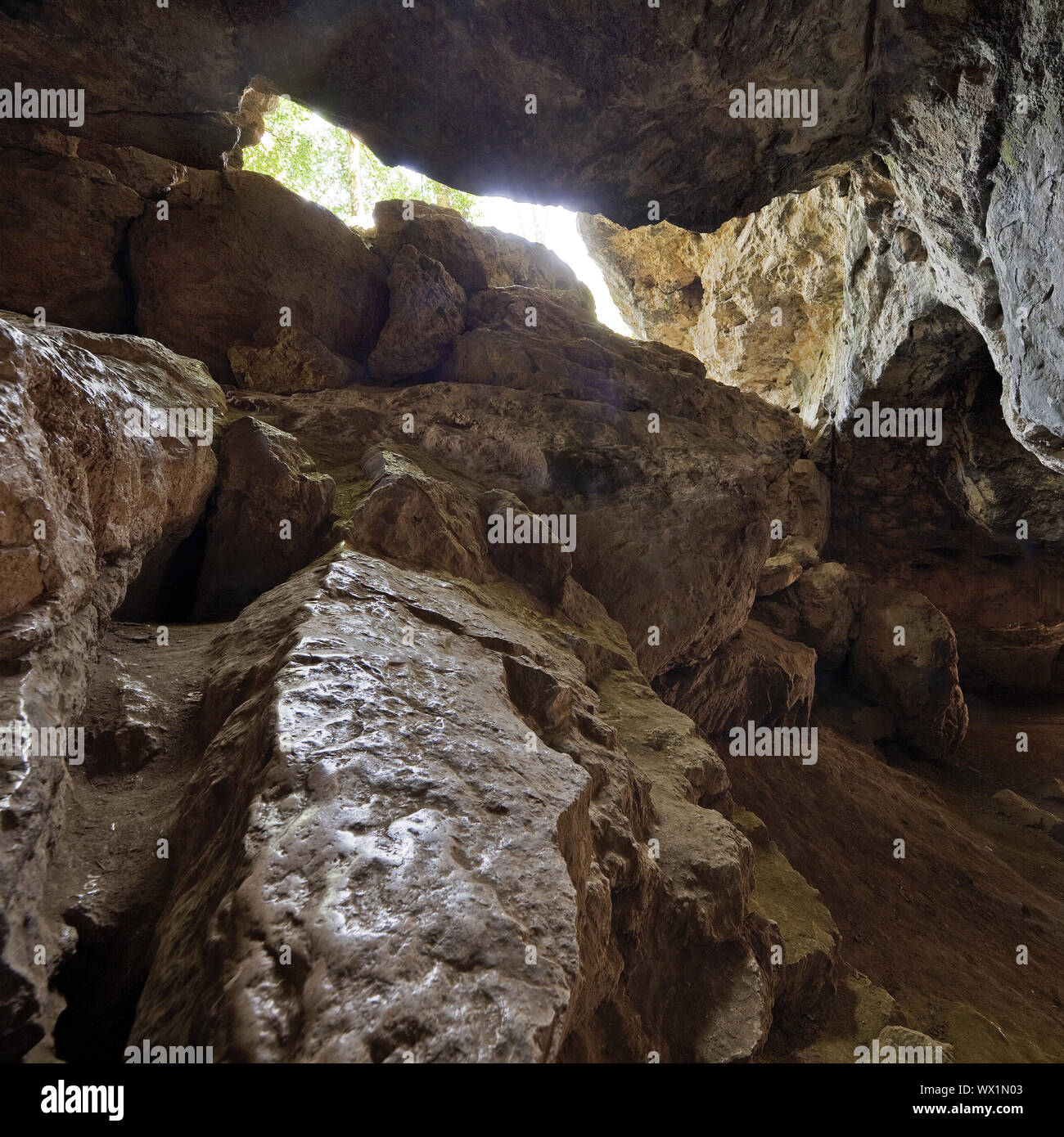 Kakushoehle cave, Mechernich, North Eifel, Eifel, North Rhine-Westphalia, Germany, Europe Stock Photo