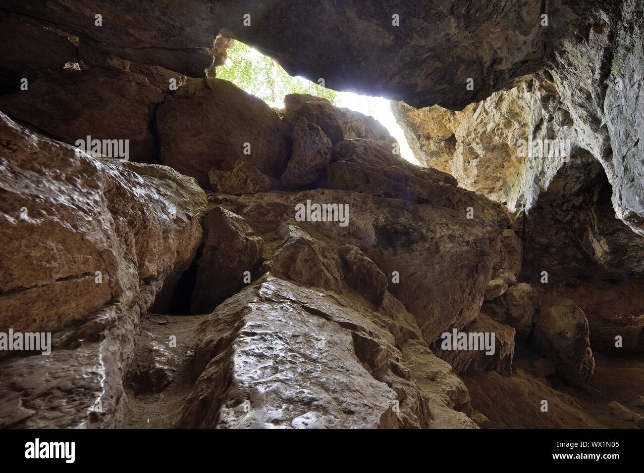 Kakushoehle cave, Mechernich, North Eifel, Eifel, North Rhine-Westphalia, Germany, Europe Stock Photo