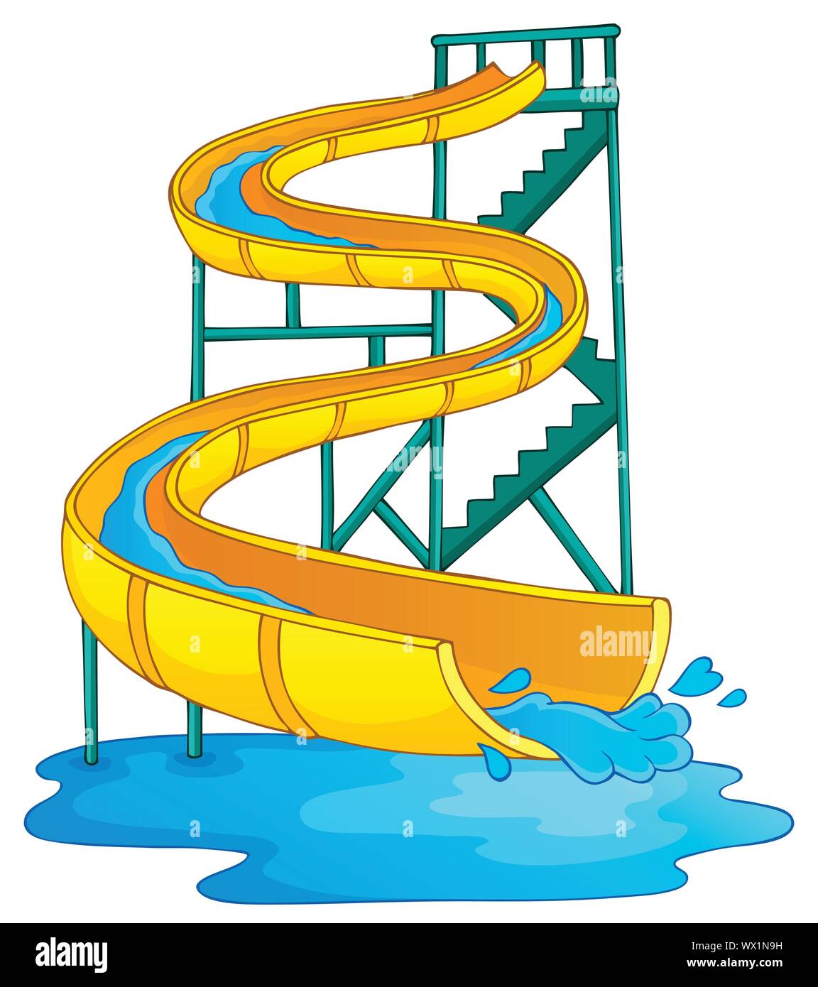 Water theme amusement park Stock Vector Images - Alamy