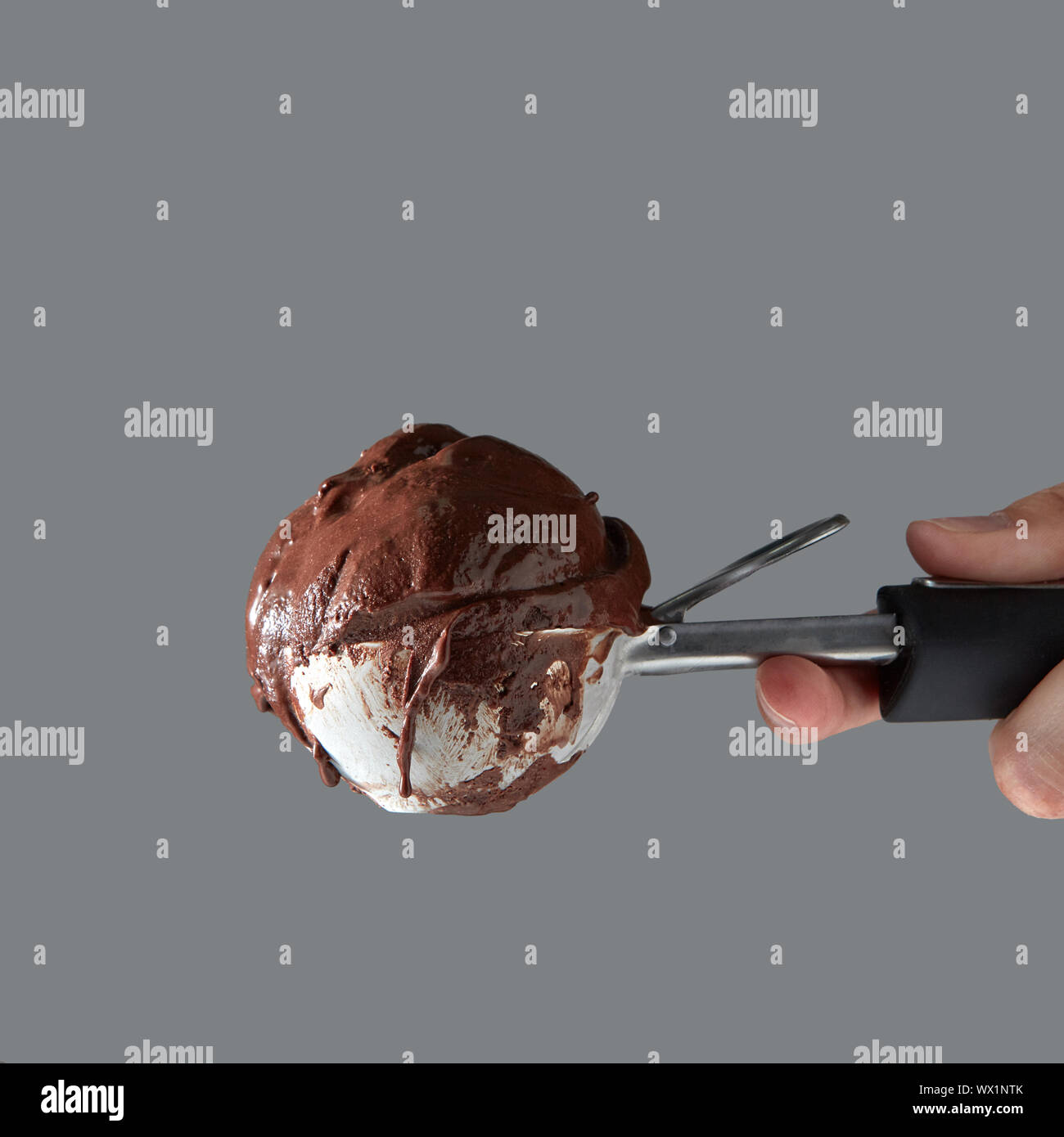A scoop of home made chocolate ice cream Stock Photo - Alamy