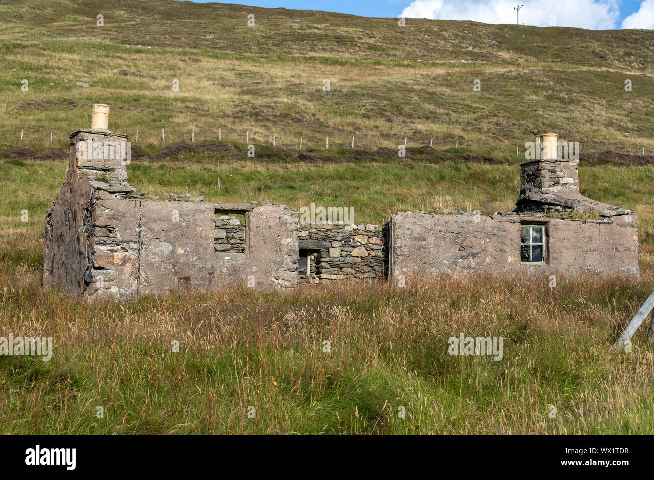 Abandon house in Yell island, Shetland, Scotland, UK Stock Photo