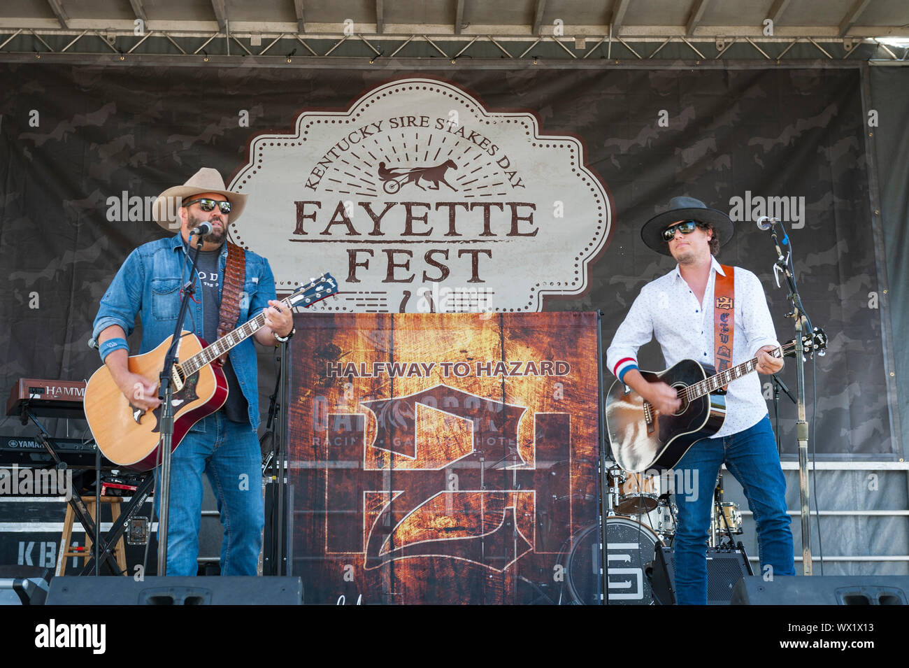 Halfway to Hazard performing at Fayette Fest at the Red Mile in Lexington Kentucky September 15, 2019 Stock Photo