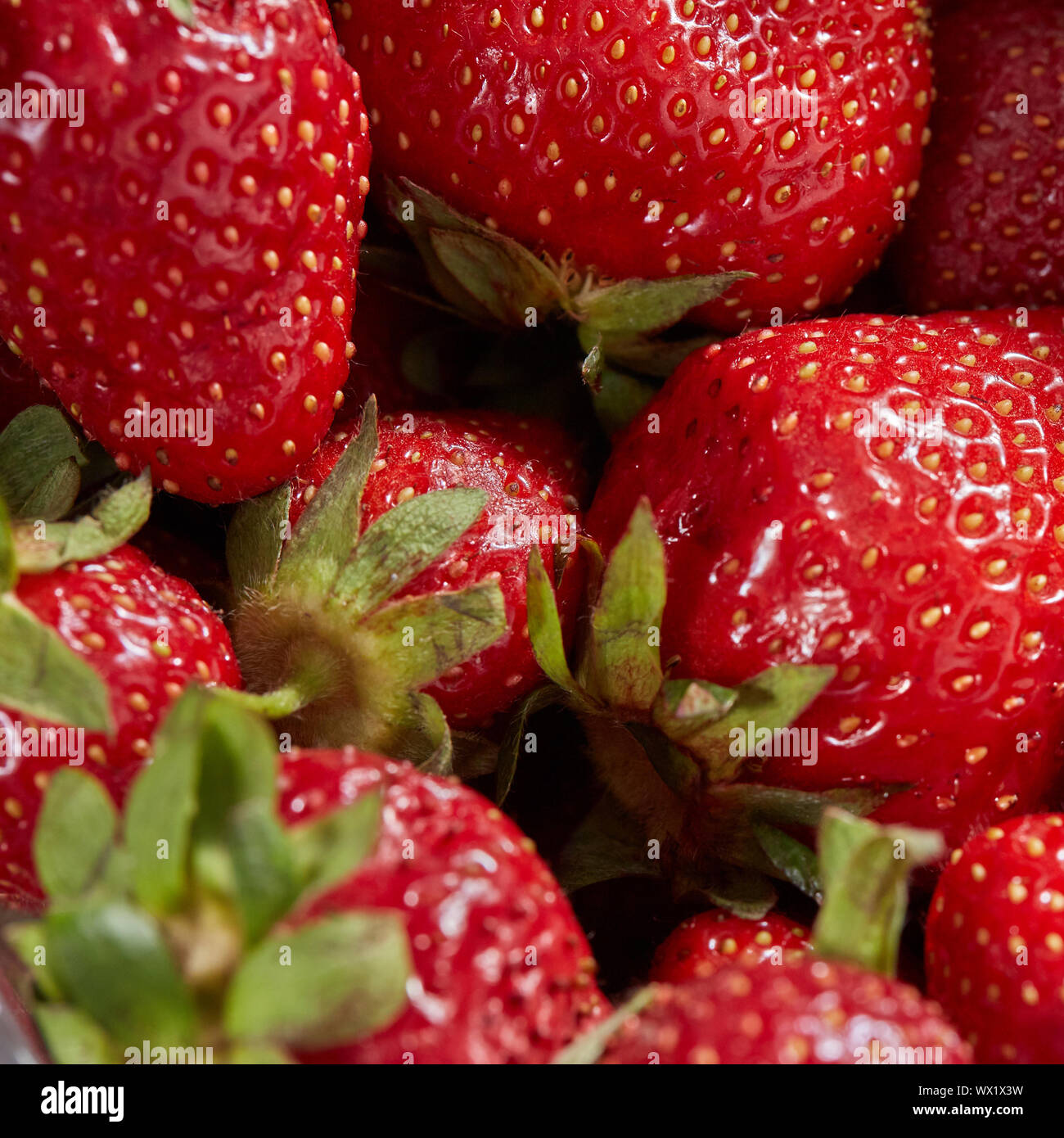 Colorful close-up background from red ripe strawberries Stock Photo - Alamy
