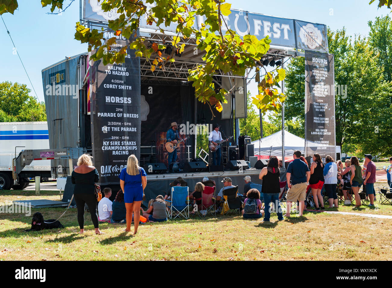 Halfway to Hazard performing at Fayette Fest at the Red Mile in Lexington Kentucky September 15, 2019 Stock Photo