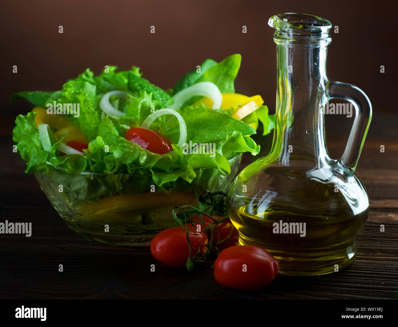 Healthy Vegetarian Salad Stock Photo - Alamy
