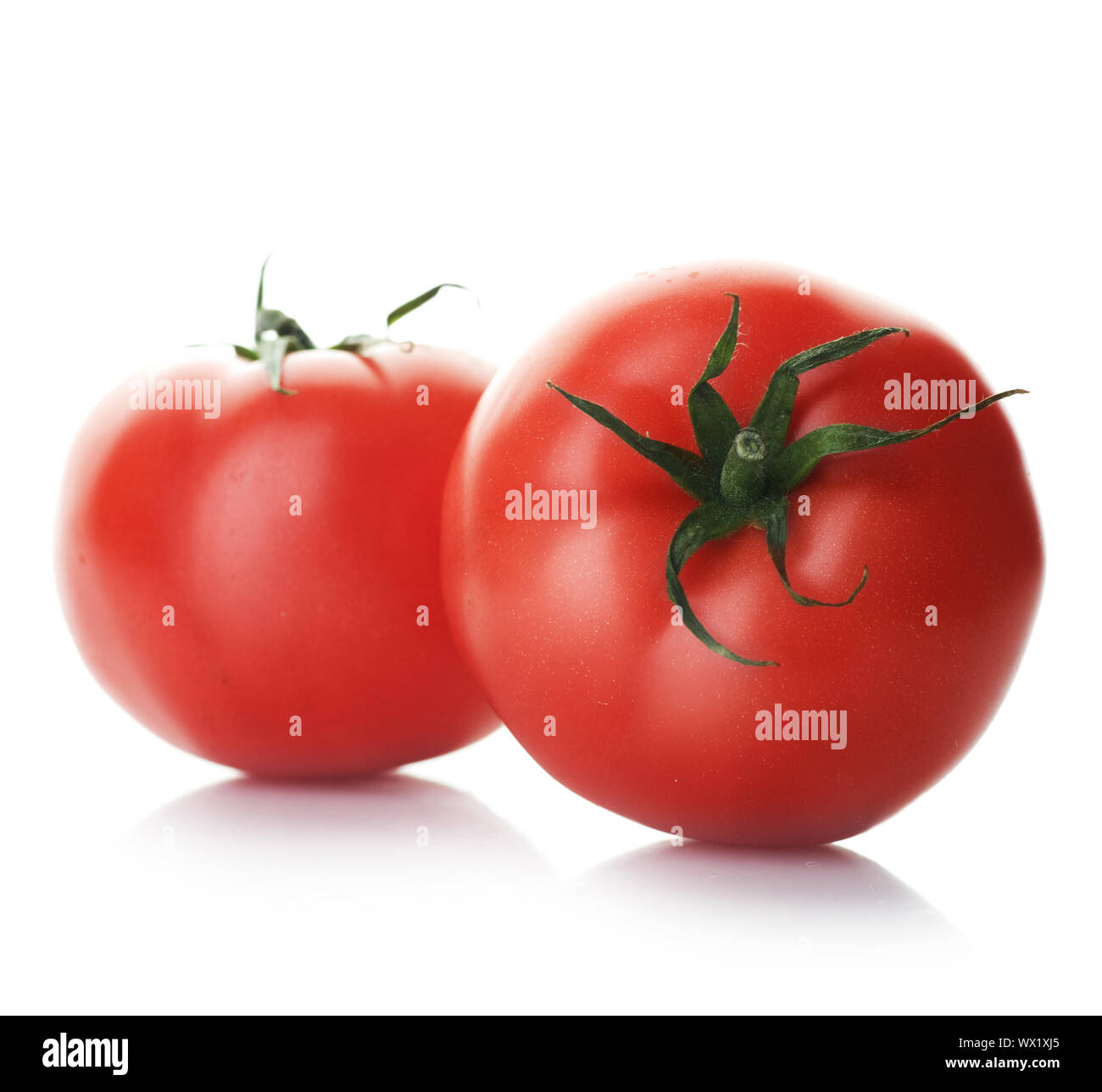 Tomato Over Rite Tomato Over White Stock Photo - Alamy