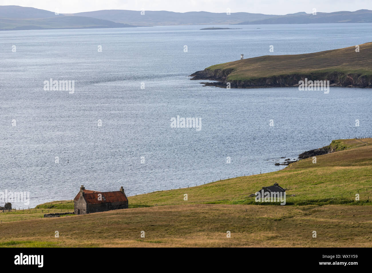 Isolated houses in Yell island, Shetland, Scotland, UK Stock Photo Alamy