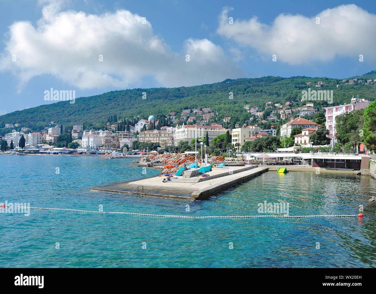 Opatija at adriatic Sea in Istria,Croatia Stock Photo
