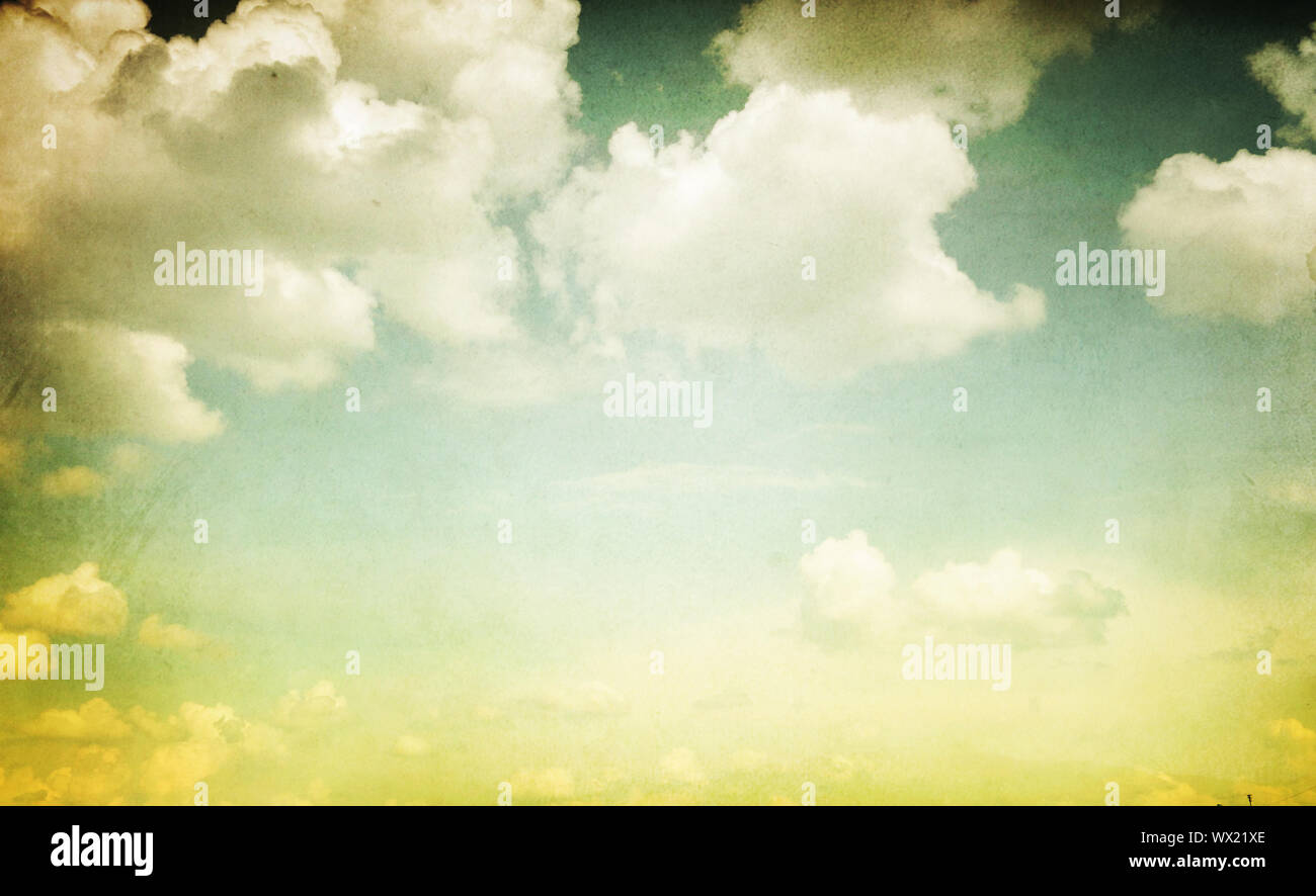 Vintage Styled Cloudy Sky Stock Photo - Alamy