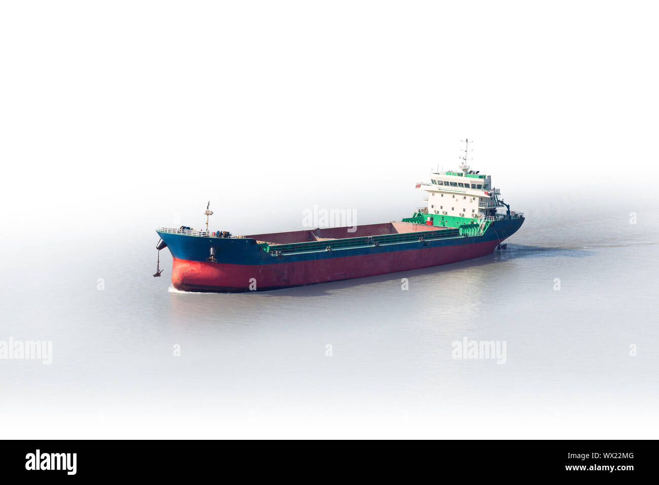 cargo ship isolated Stock Photo