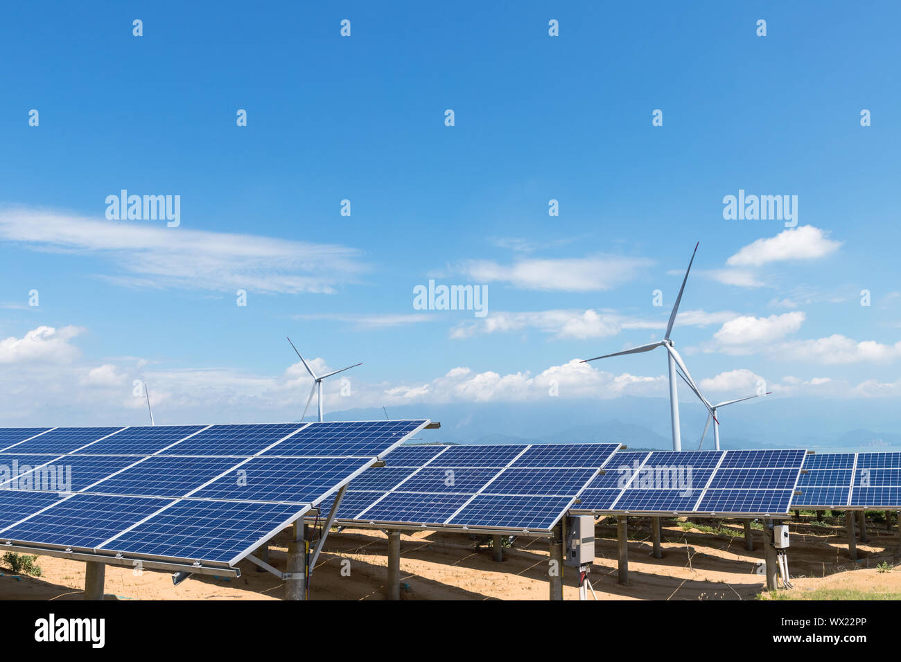renewable energy landscape Stock Photo