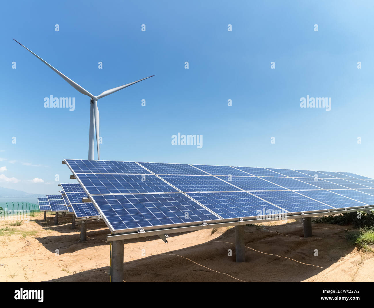 renewable energy landscape Stock Photo