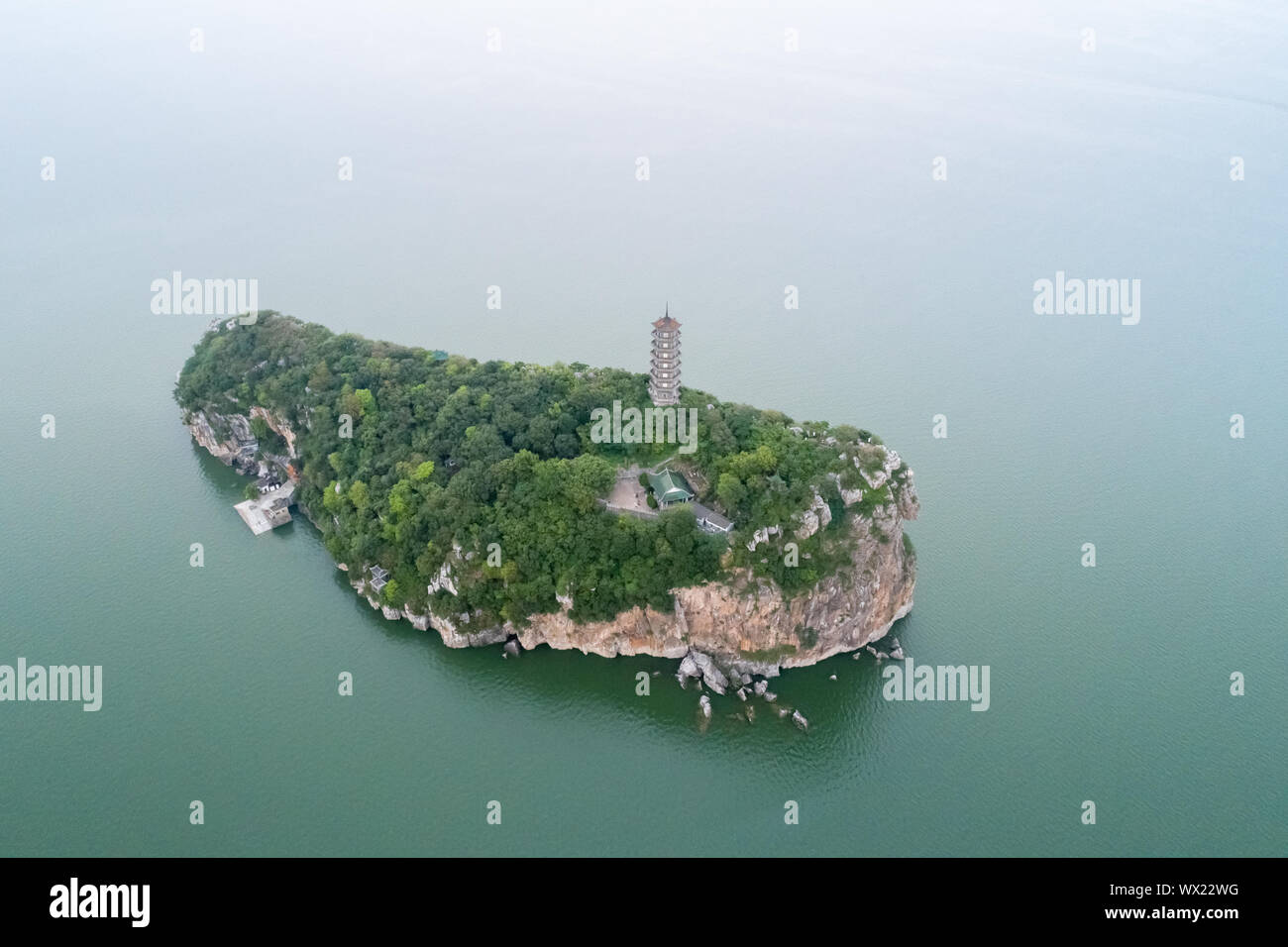 aerial view of beautiful shoes hill Stock Photo