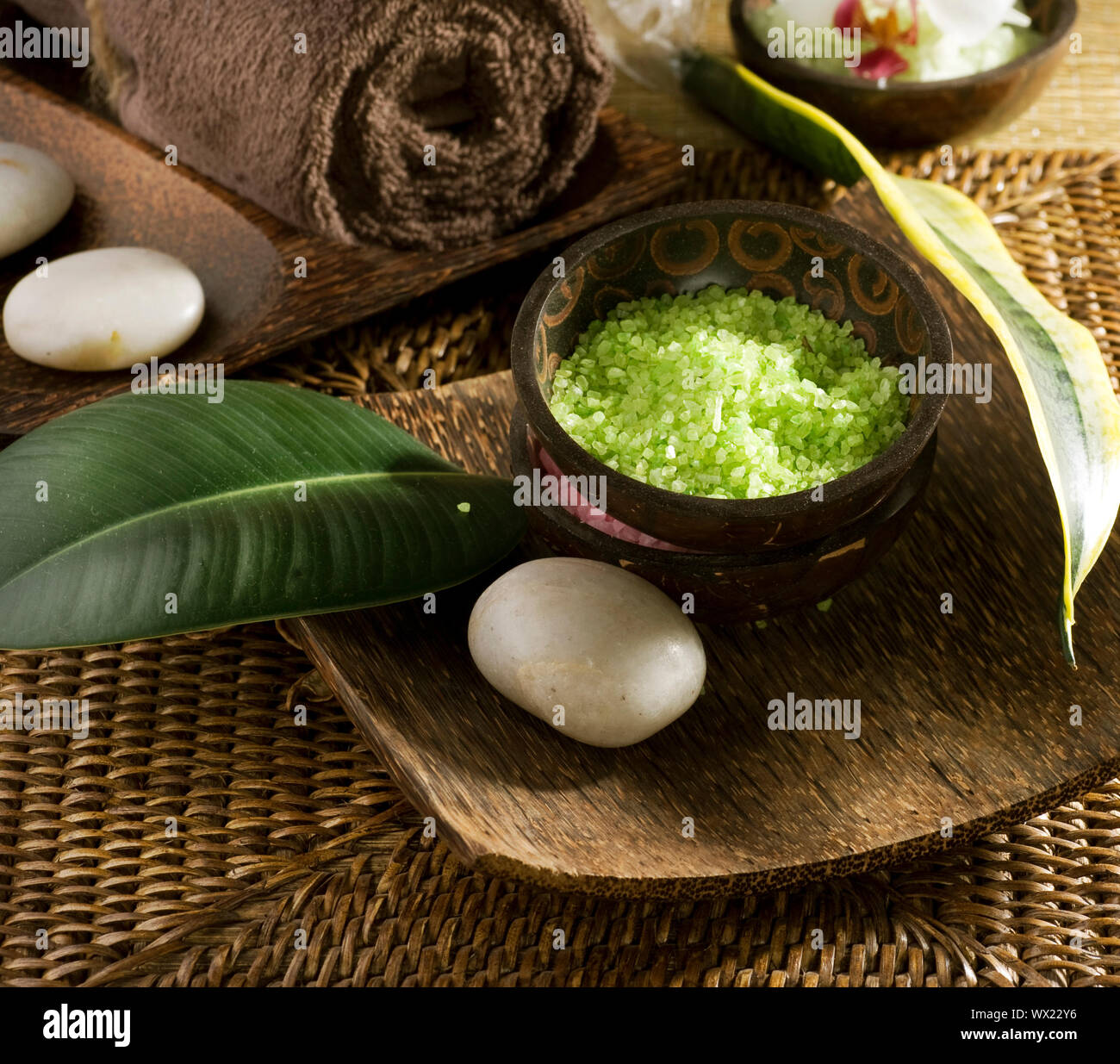 Body scrub spa stones hi-res stock photography and images - Alamy