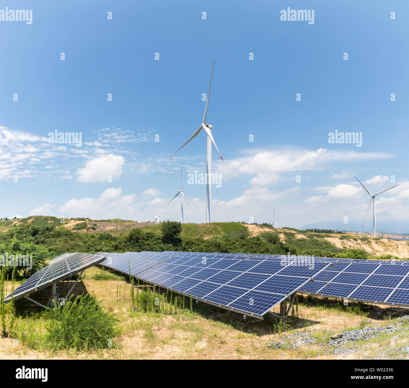 renewable energy landscape Stock Photo