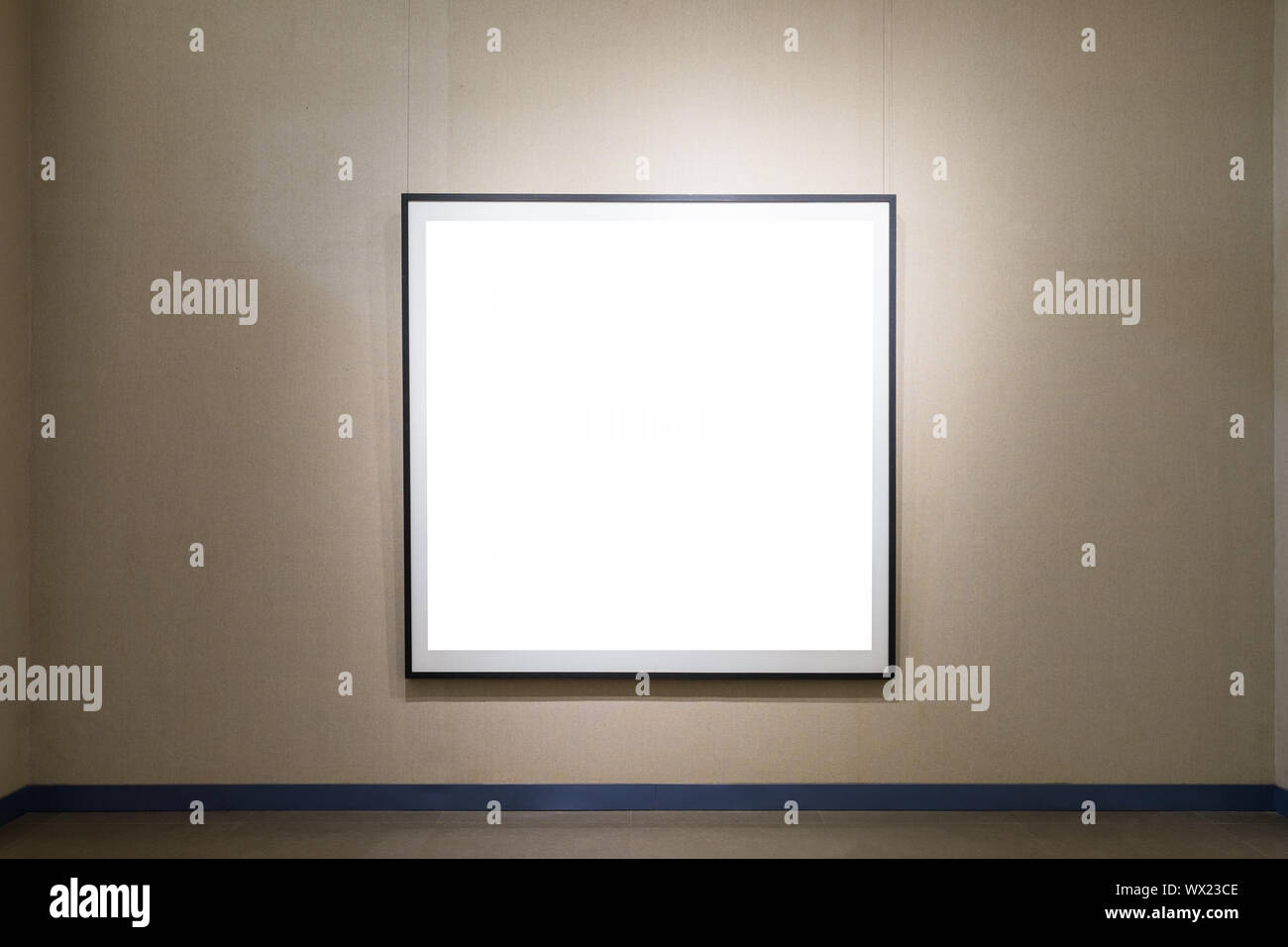 single blank frame on old wall Stock Photo