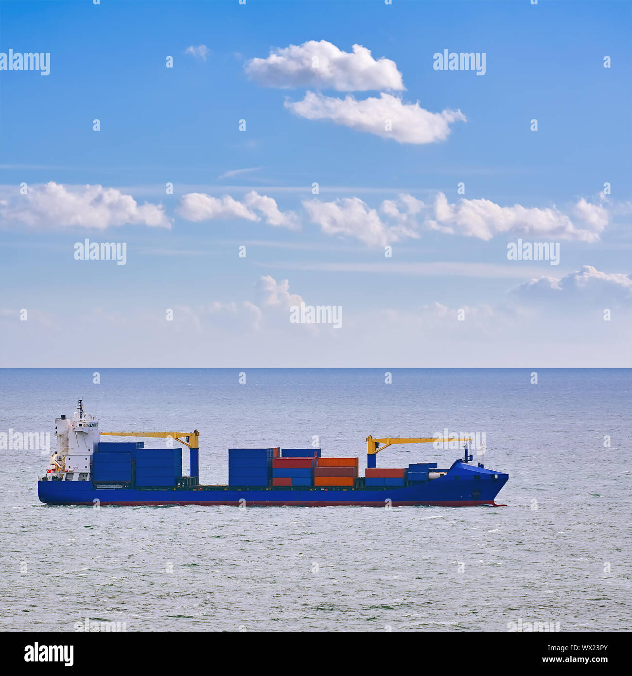 Container Ship in the Sea Stock Photo - Alamy