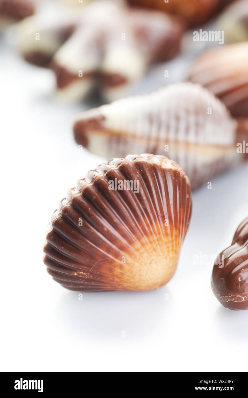 Chocolate seashells Banque de photographies et d'images à haute