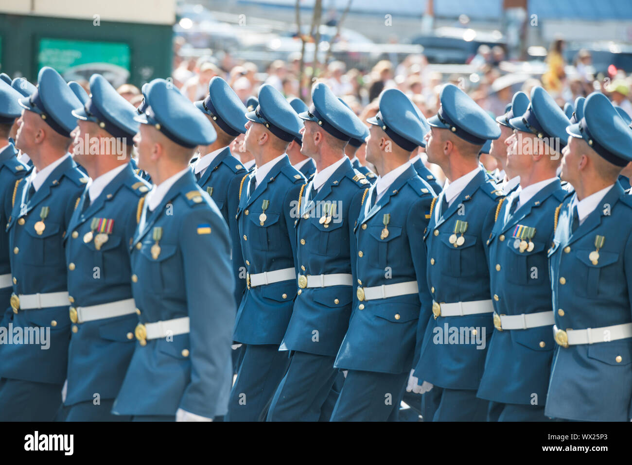 Military parade in Kiev, Ukraine Stock Photo