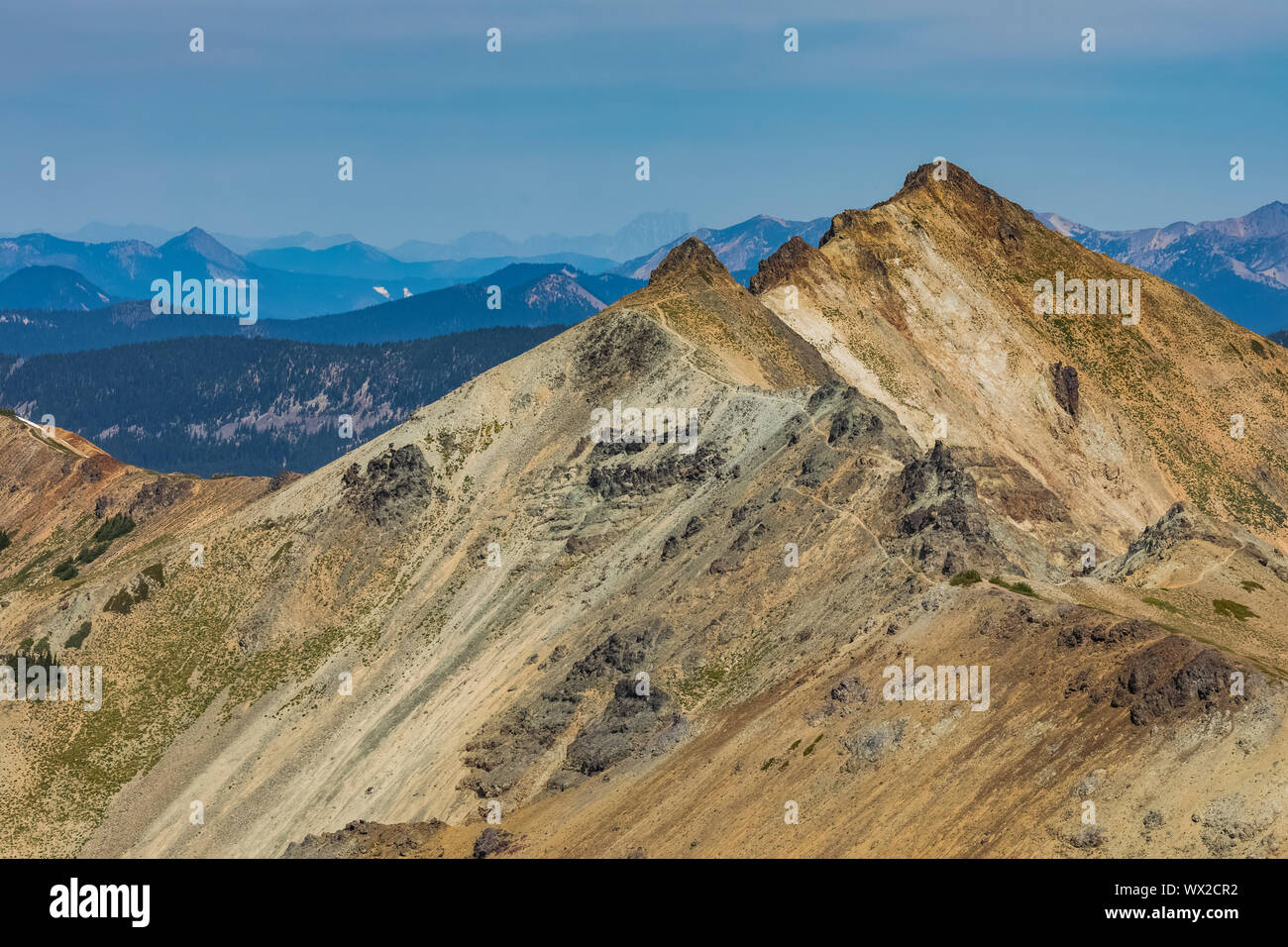 Spectacular ridge known as The Knife, followed by the Pacific Crest
