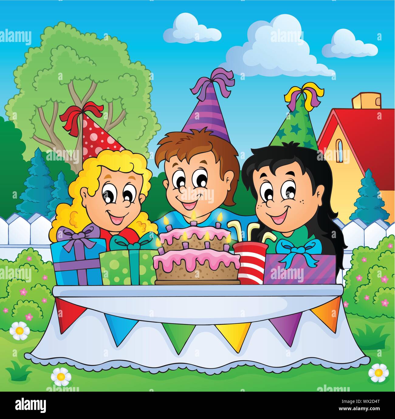 Kids Party Theme Image 3 Stock Vector Image & Art - Alamy